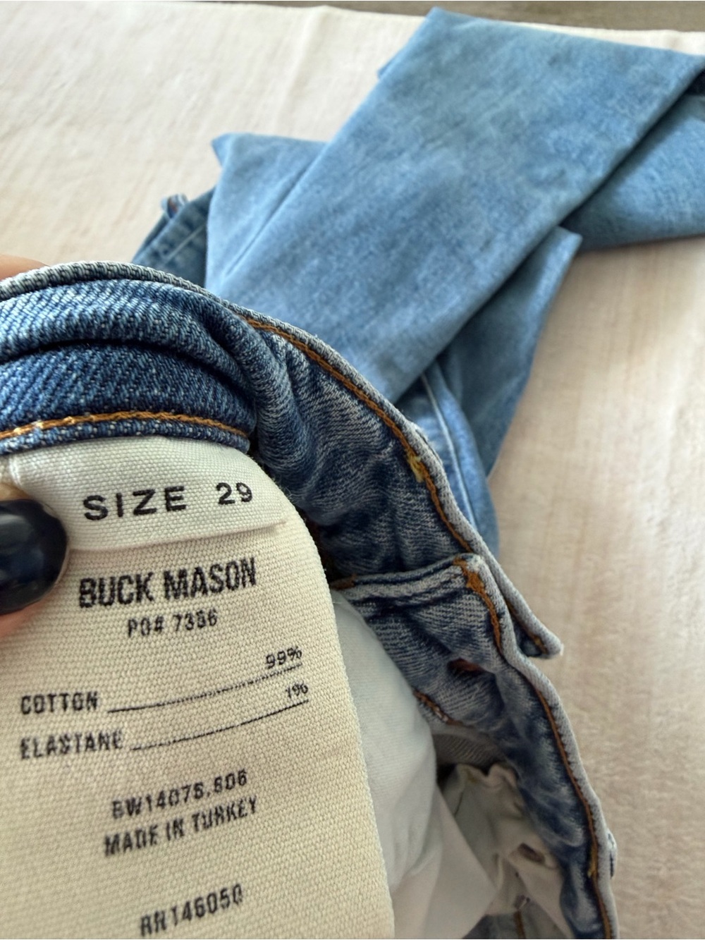 Buck Mason Twill Rider Jean Medium Wash - Picture 5 of 5